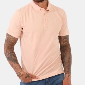 Calvin Klein Classic Fit Peach Polo Shirt Size Men’s Small